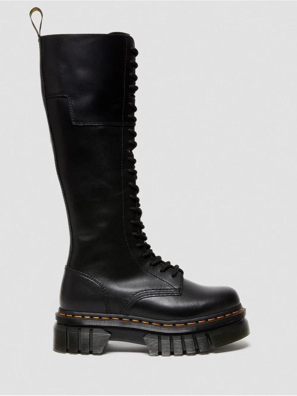 Dr. Martens AUDRICK 20-EYE LEATHER KNEE HIGH PLATFORM BOOTS